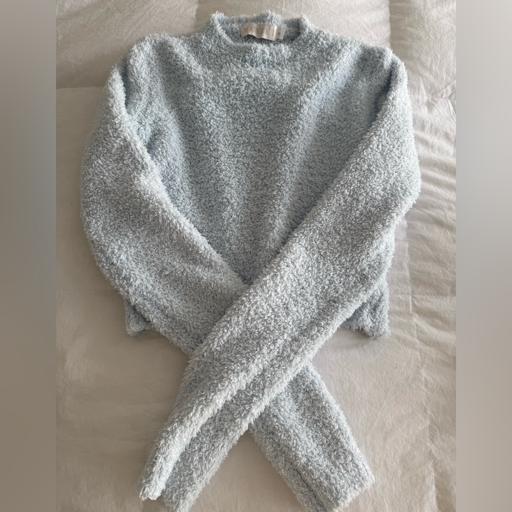 Meshki Light Blue Sweater Sabrina Carpenter vibes